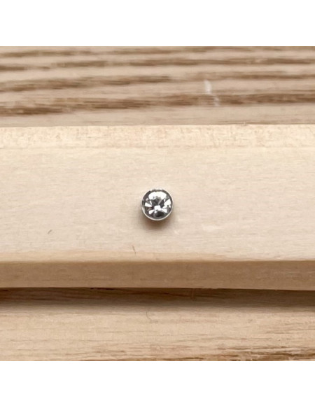 Barbell plateau 1.2/8 argent boule brillant 3mm