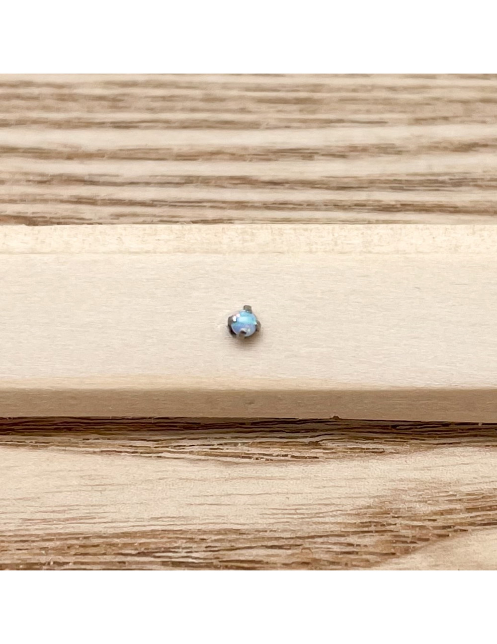Barbell plateau 1.2/6 boule 2mm opale bleue 
