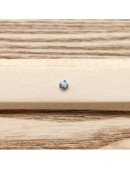 Barbell plateau 1.2/8 boule 2mm opale bleue