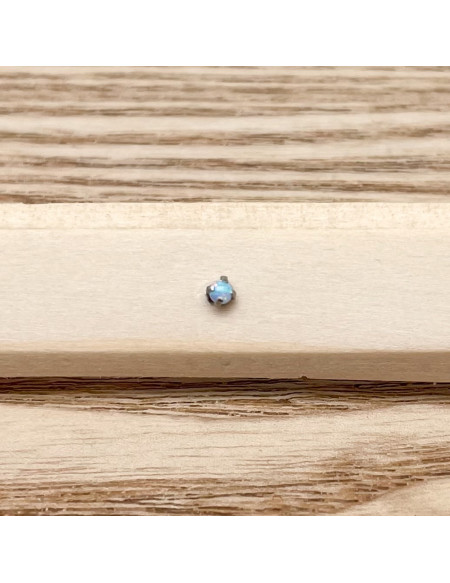 Barbell plateau 1.2/8 boule 2mm opale bleue