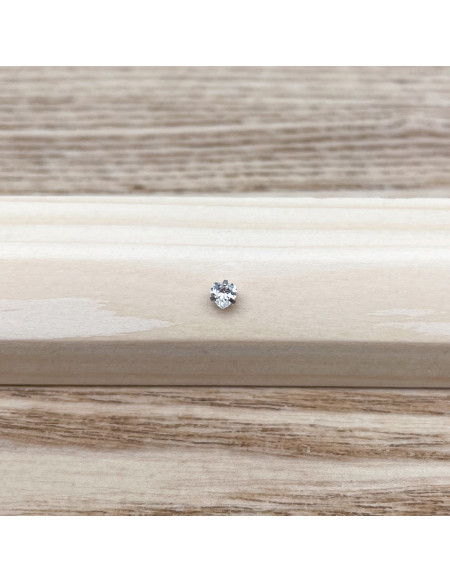 Piercing nez barbell spirale brillant cœur argent