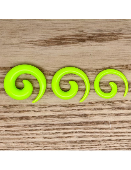 Ecarteur spirale vert fluo 1pcs