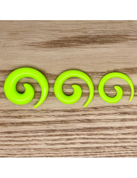 Ecarteur spirale vert fluo 1pcs 