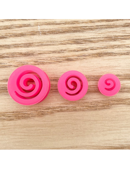 Ecarteur tunnel Silicone spirale rose 1pcs