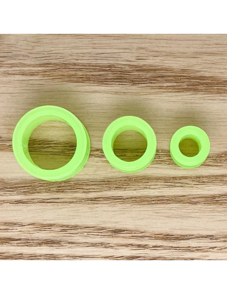 Ecarteur tunnel Silicone vert 1pcs