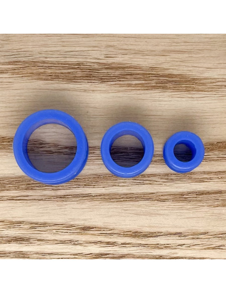 Ecarteur tunnel Silicone bleu 1pcs