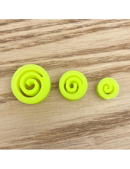 Ecarteur tunnel Silicone spirale jaune 1pcs