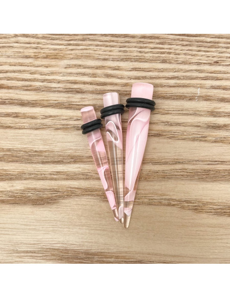 Ecarteur transparent effet marbre rose 1pcs