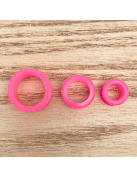 Ecarteur tunnel Silicone rose 1pcs