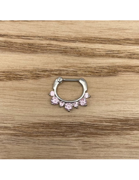 Septum titane pique brillant rose