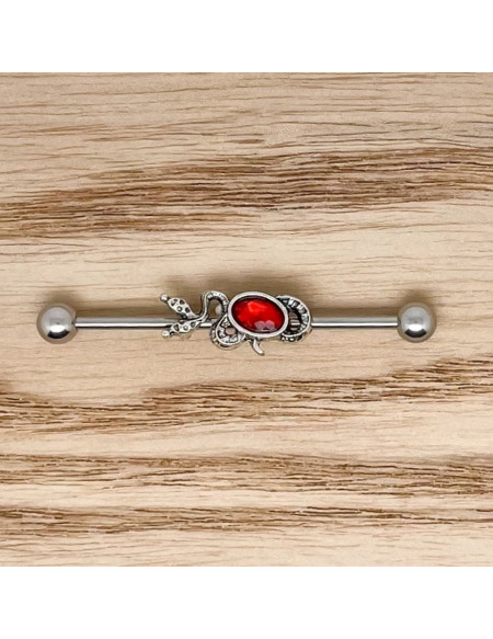 Industriel 1 argent brillant rouge 1.6/38