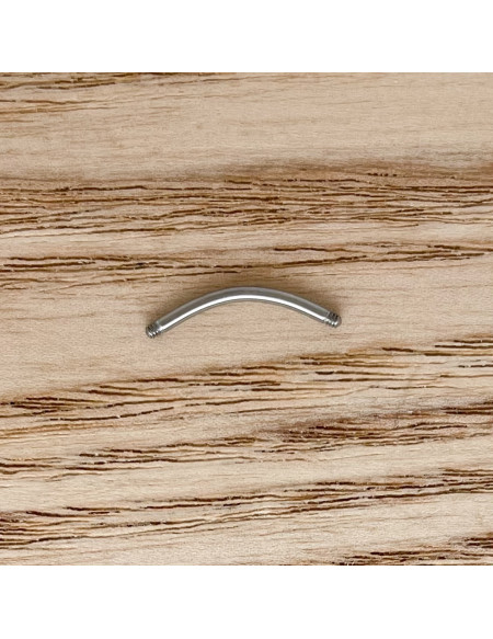 Barbell banane titane argent 1.2/12