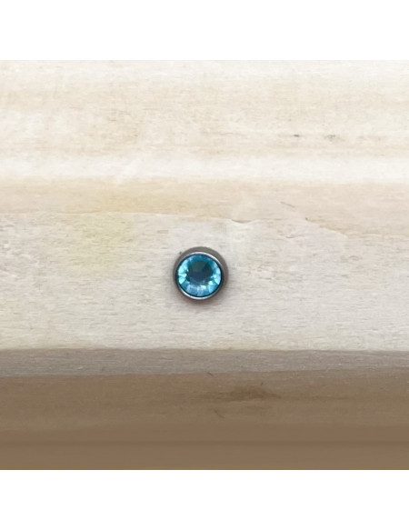 Microdermal brillant bleu clair 3mm