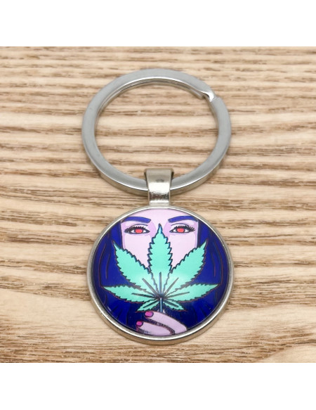 Porte clef cannabis